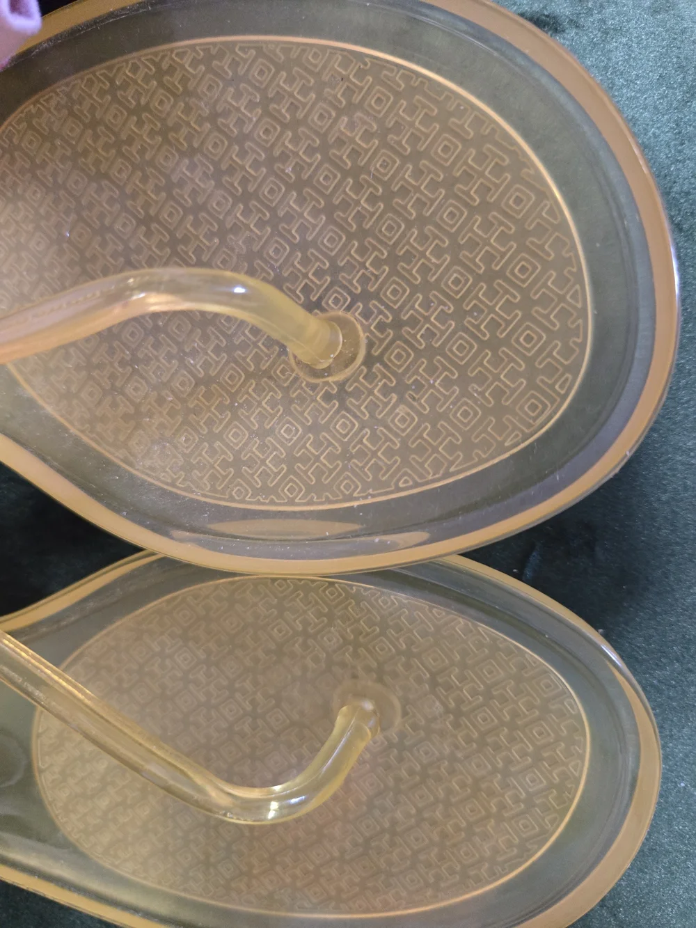 Tory Burch Transparent Yellow Jelly Logo Thong Sandals. Firm Priced